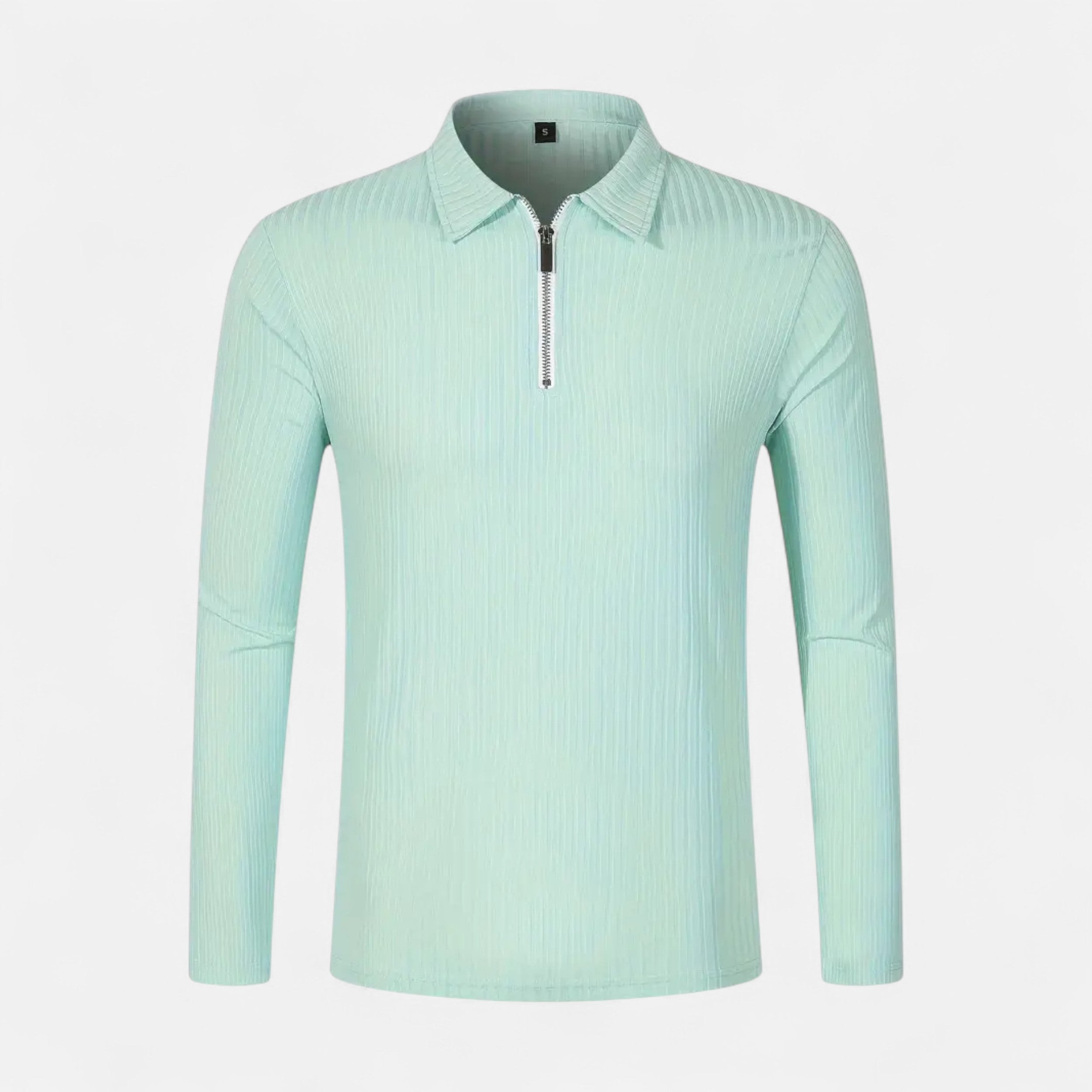 Belavoire | Men’s Ribbed Golf Polo with Zip Lapel