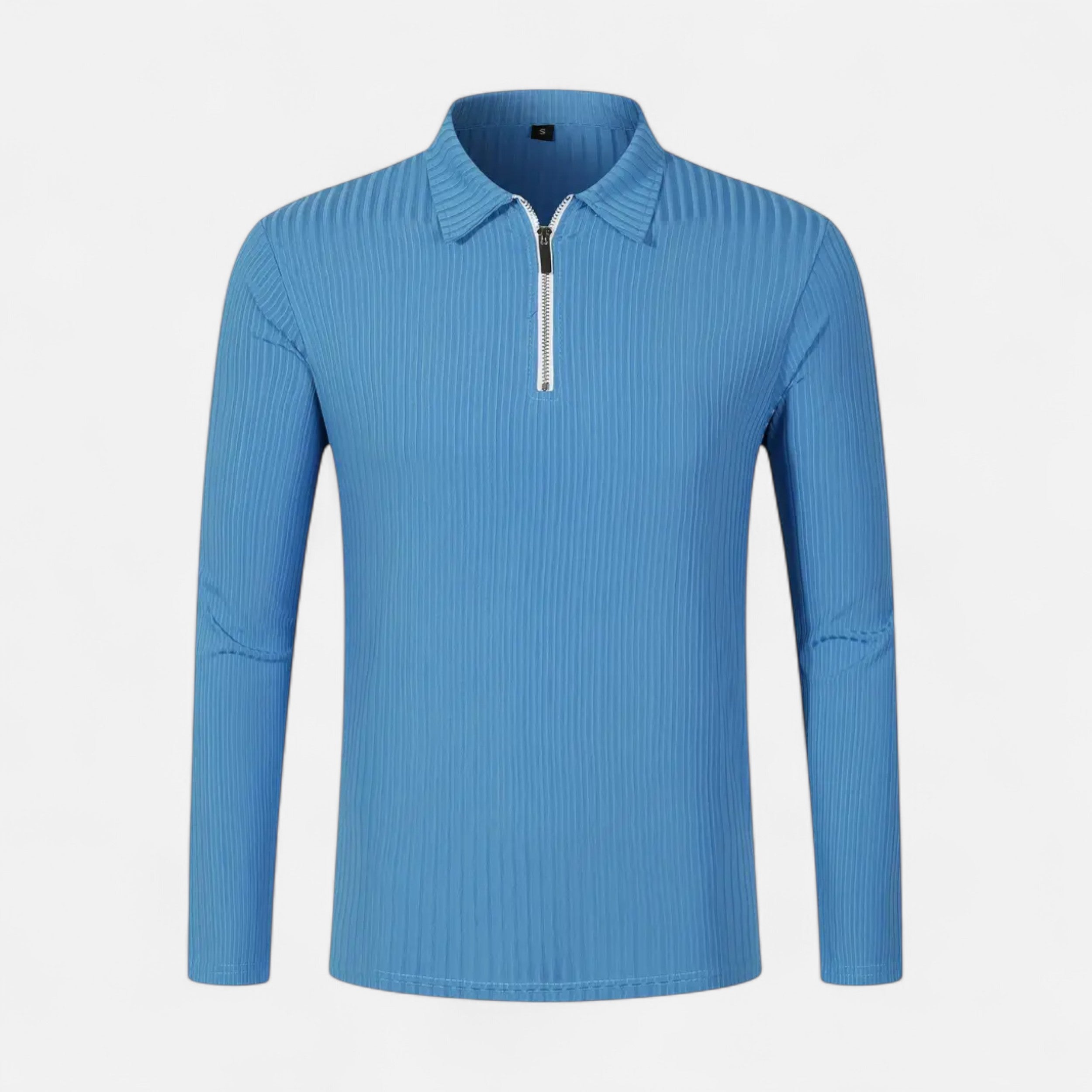 Belavoire | Men’s Ribbed Golf Polo with Zip Lapel