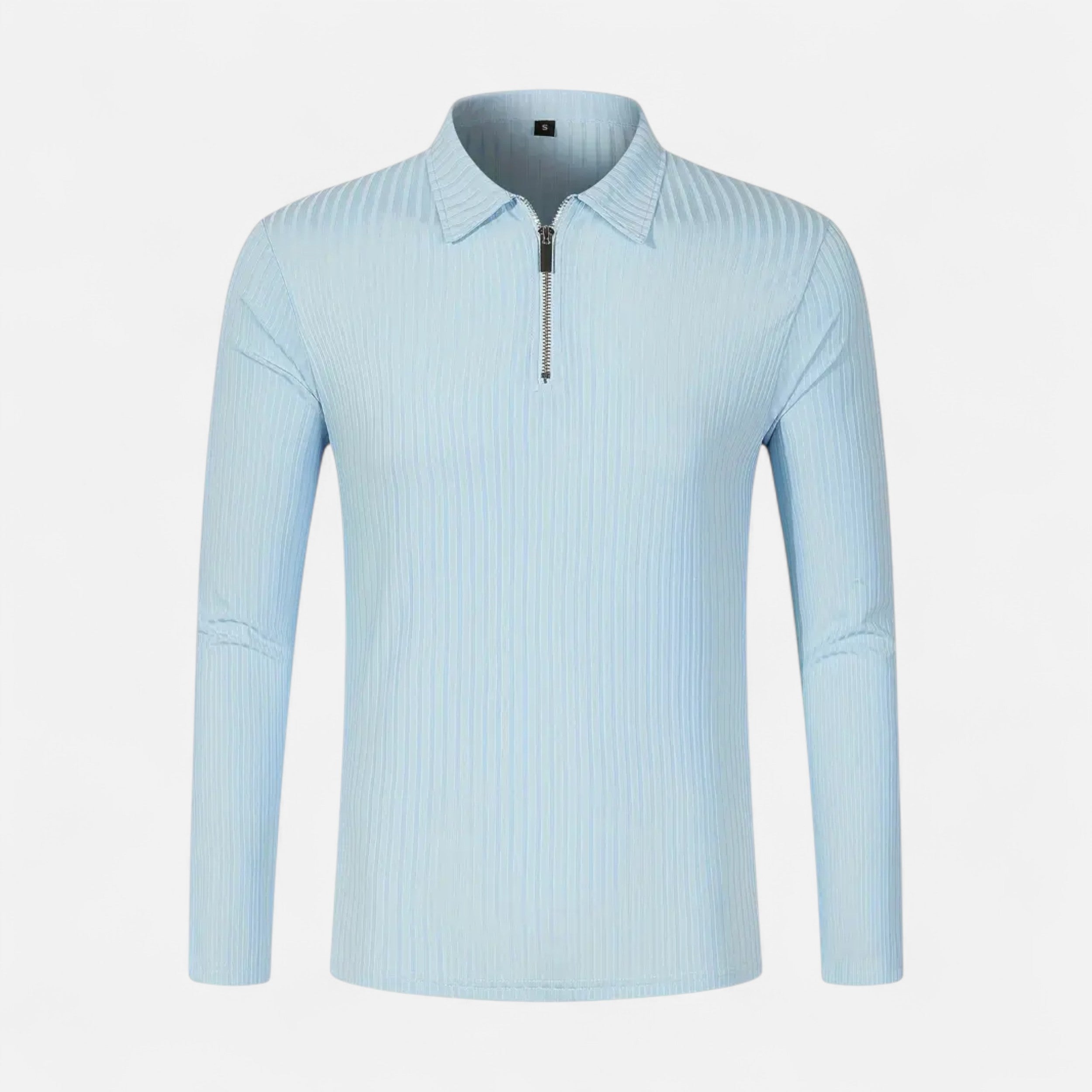 Belavoire | Men’s Ribbed Golf Polo with Zip Lapel
