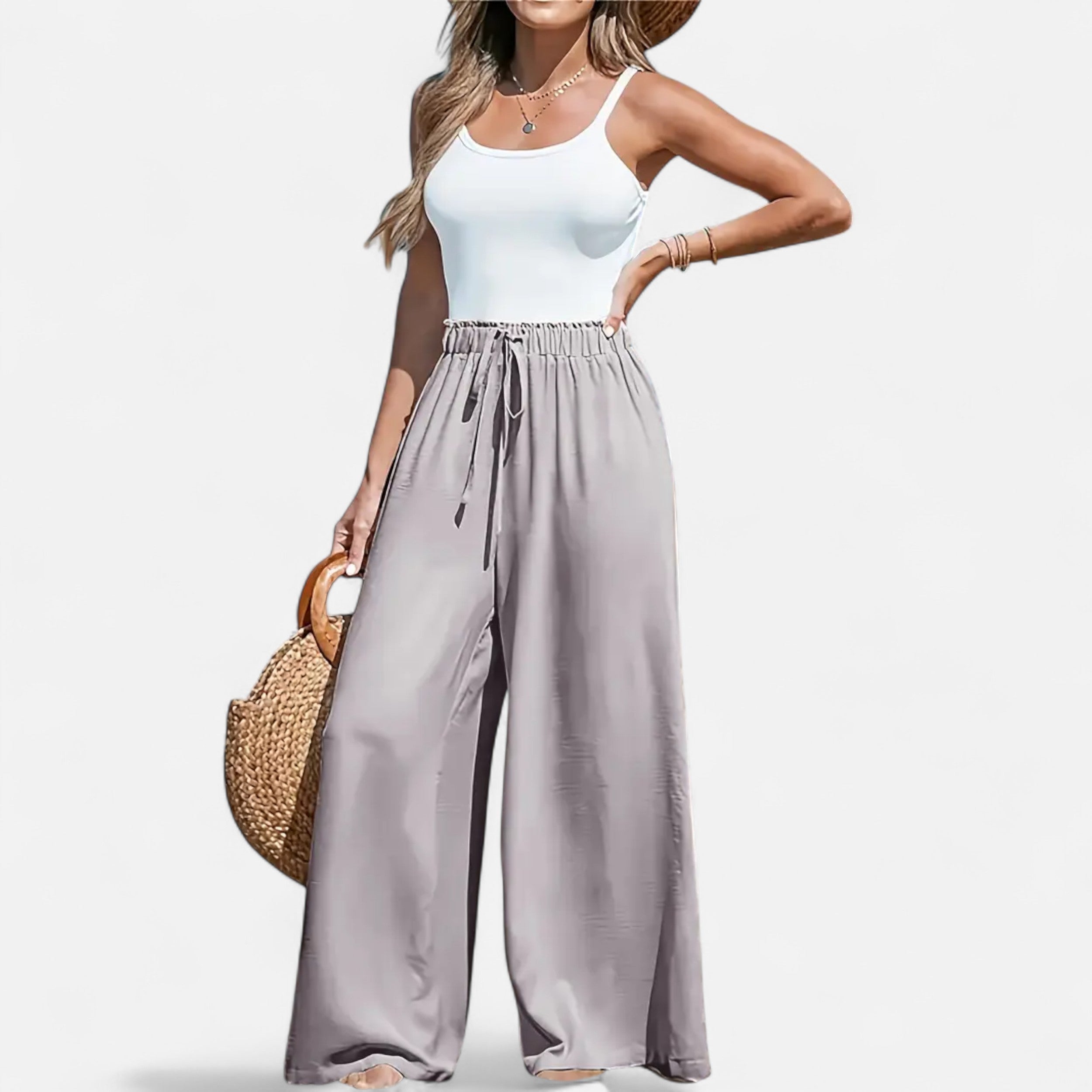 Belavoire | Women’s High-Waist Wide-Leg Trousers Classic