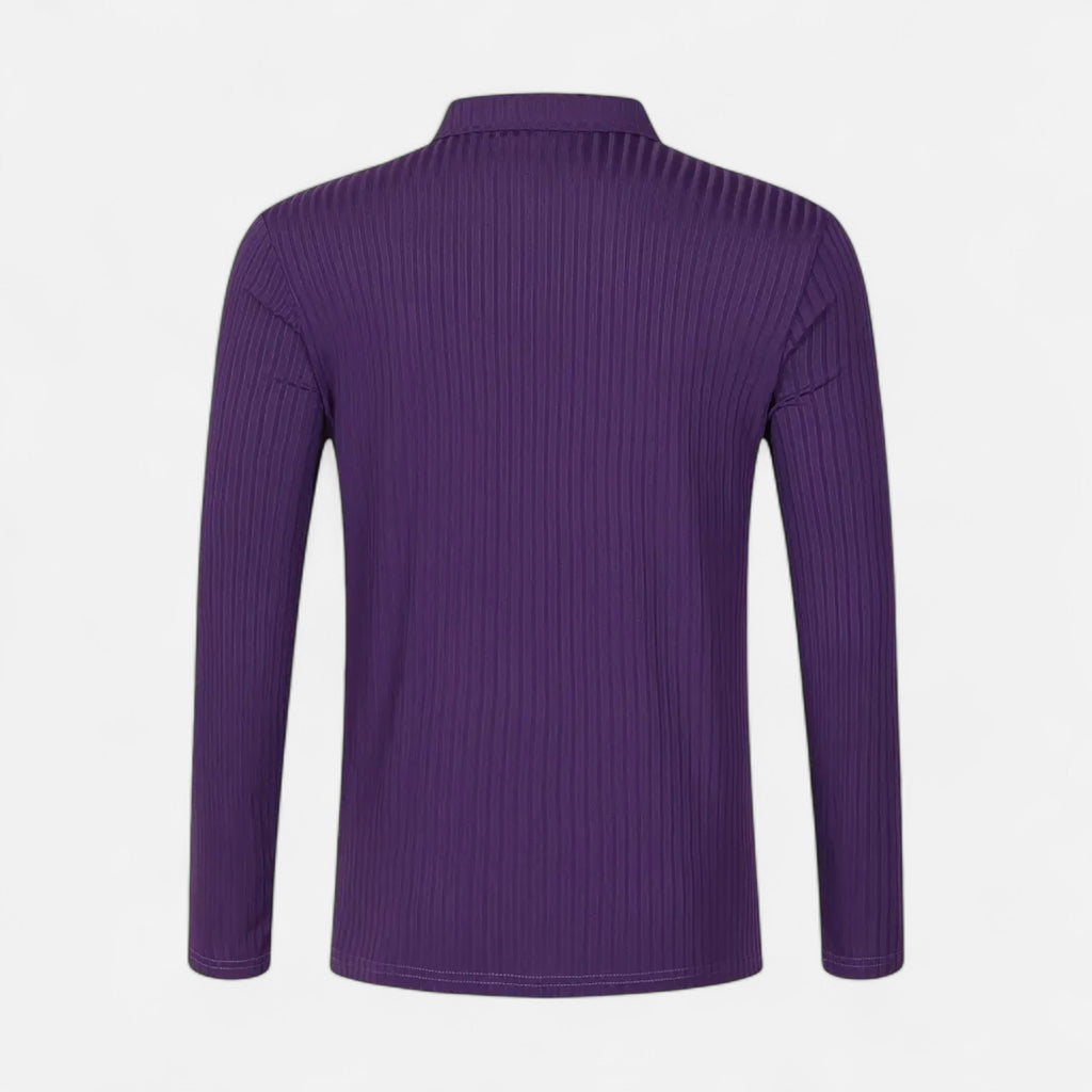 Belavoire | Men’s Ribbed Golf Polo with Zip Lapel