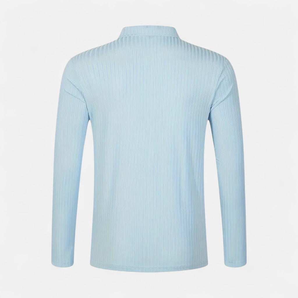 Belavoire | Men’s Ribbed Golf Polo with Zip Lapel