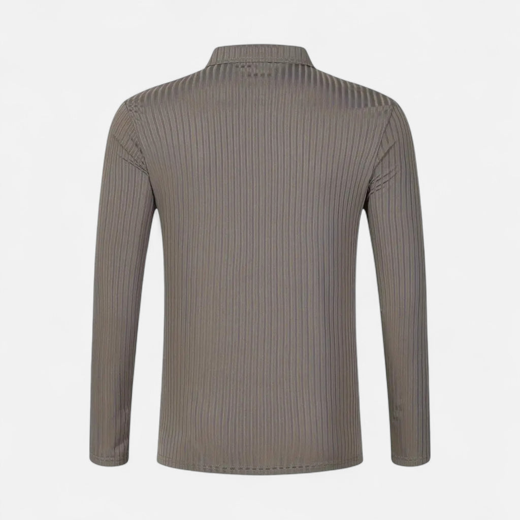 Belavoire | Men’s Ribbed Golf Polo with Zip Lapel