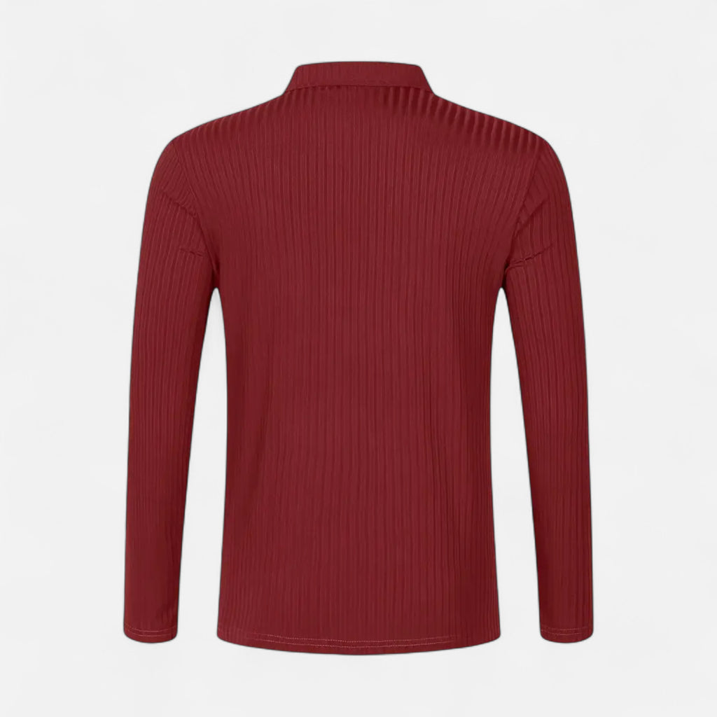 Belavoire | Men’s Ribbed Golf Polo with Zip Lapel