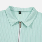 Belavoire | Men’s Ribbed Golf Polo with Zip Lapel