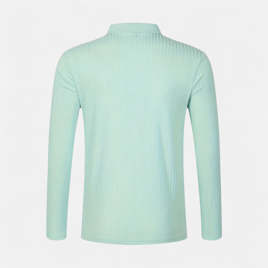 Belavoire | Men’s Ribbed Golf Polo with Zip Lapel