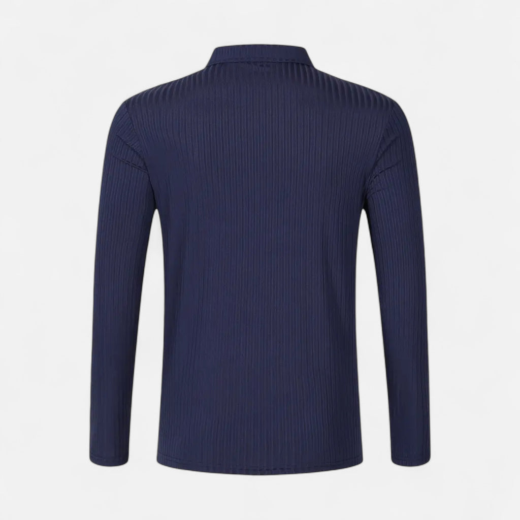 Belavoire | Men’s Ribbed Golf Polo with Zip Lapel