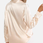 Belavoire | Women’s Satin Lace-Up Blouse Elegance