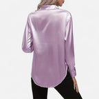 Belavoire | Women’s Satin Lace-Up Blouse Elegance