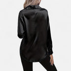 Belavoire | Women’s Satin Lace-Up Blouse Elegance