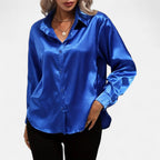 Belavoire | Women’s Satin Lace-Up Blouse Elegance