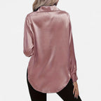 Belavoire | Women’s Satin Lace-Up Blouse Elegance