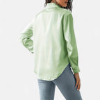 Belavoire | Women’s Satin Lace-Up Blouse Elegance