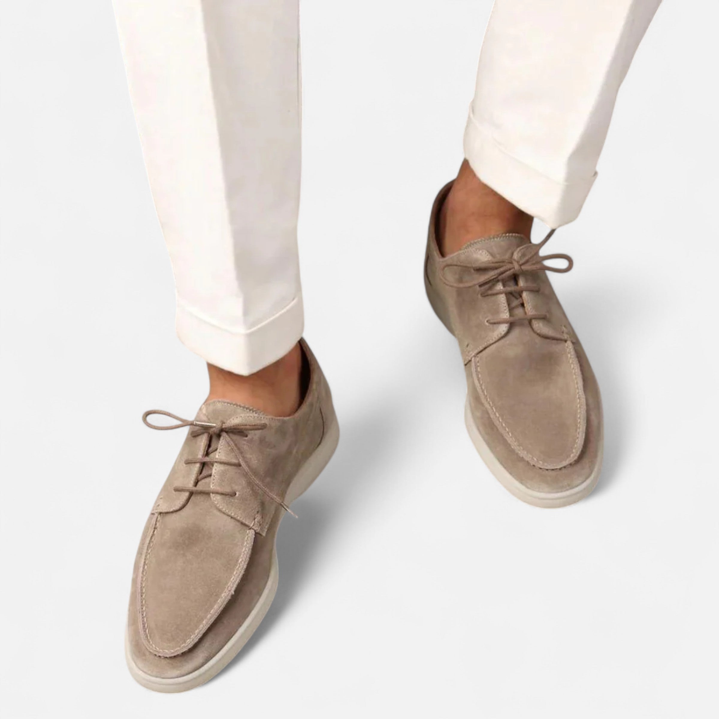 Belavoire | Men’s Suede Loafers with Laces Classic
