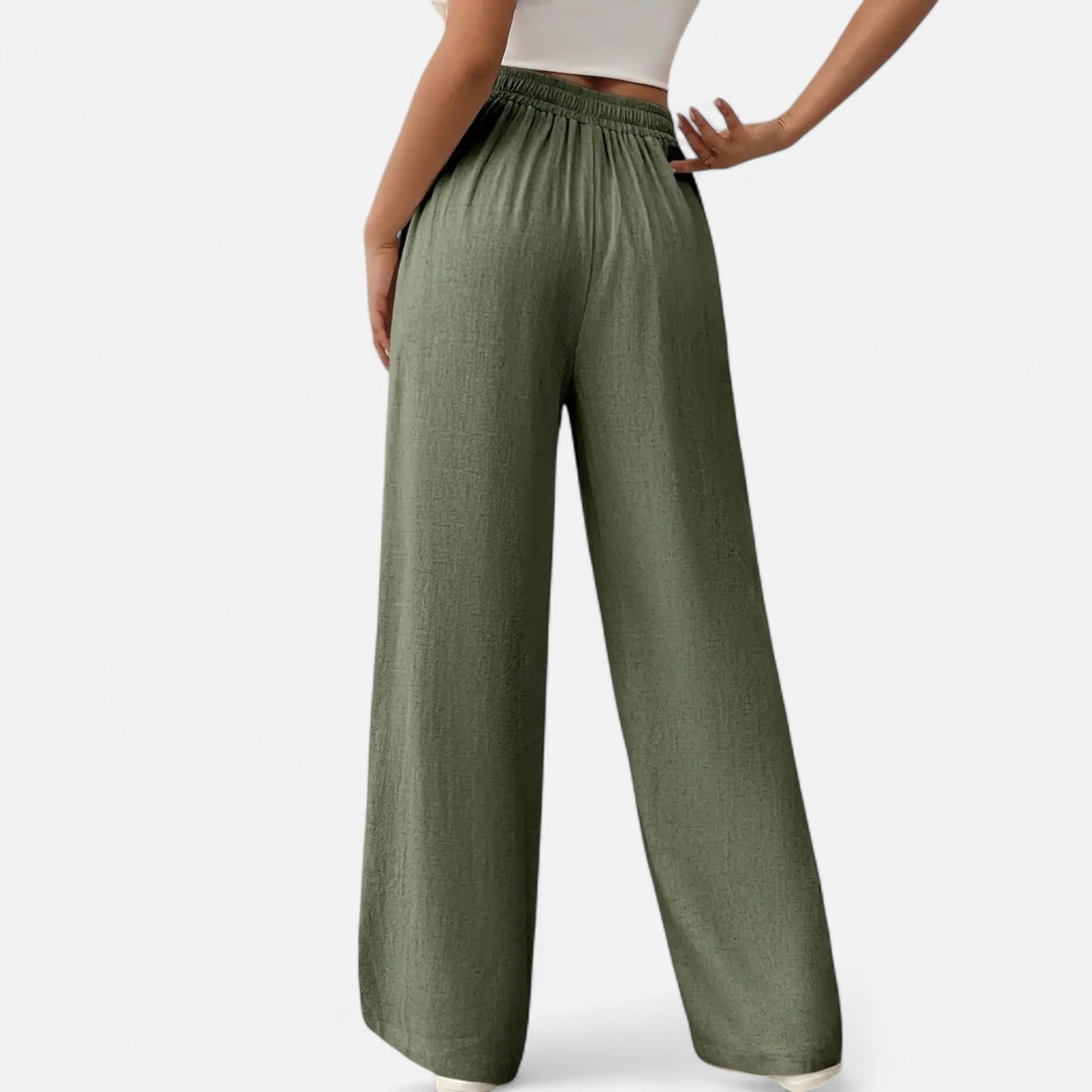 Belavoire | Women’s High-Waist Drawstring Wide-Leg Trousers