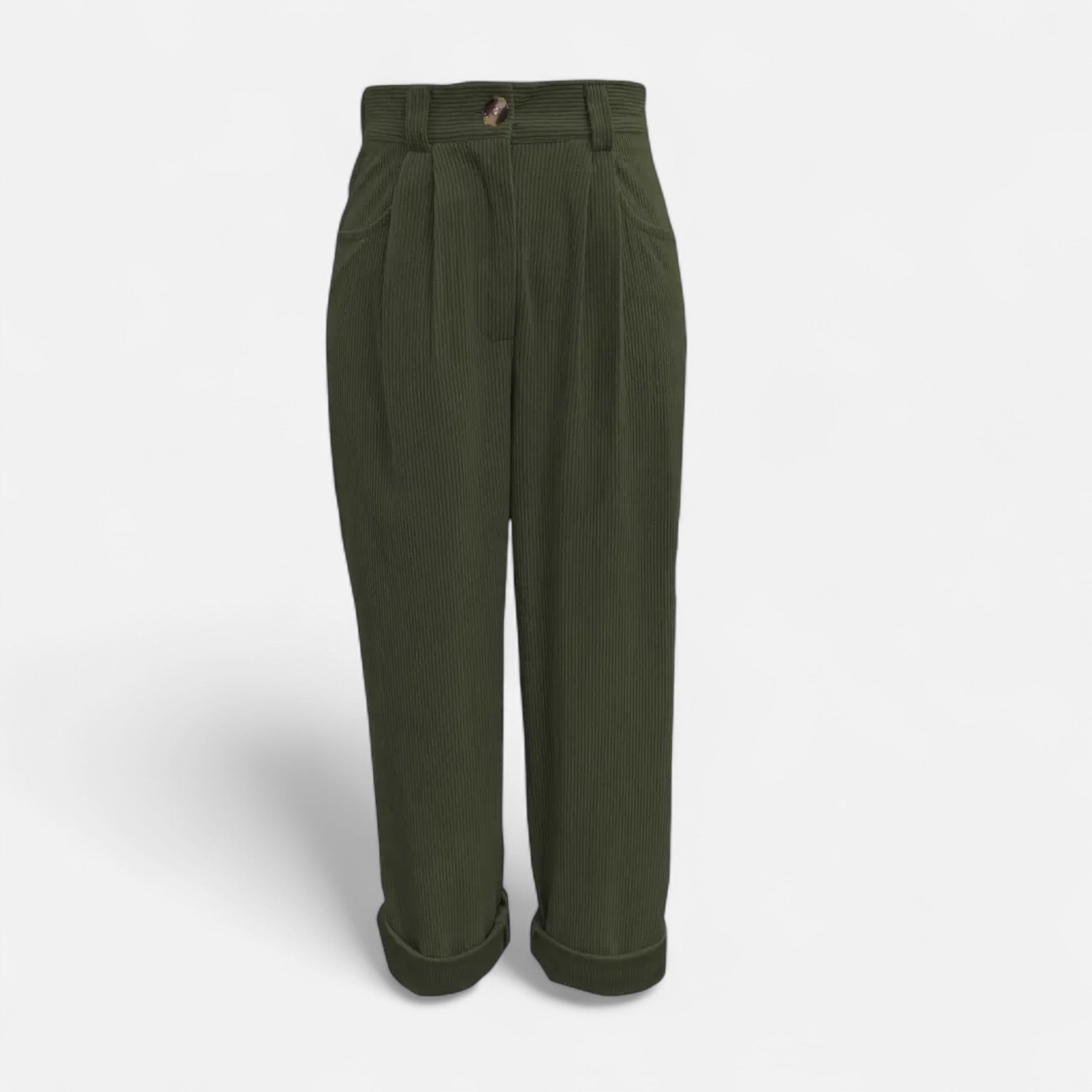 Belavoire | Women’s High-Waist Corduroy Trousers Classic