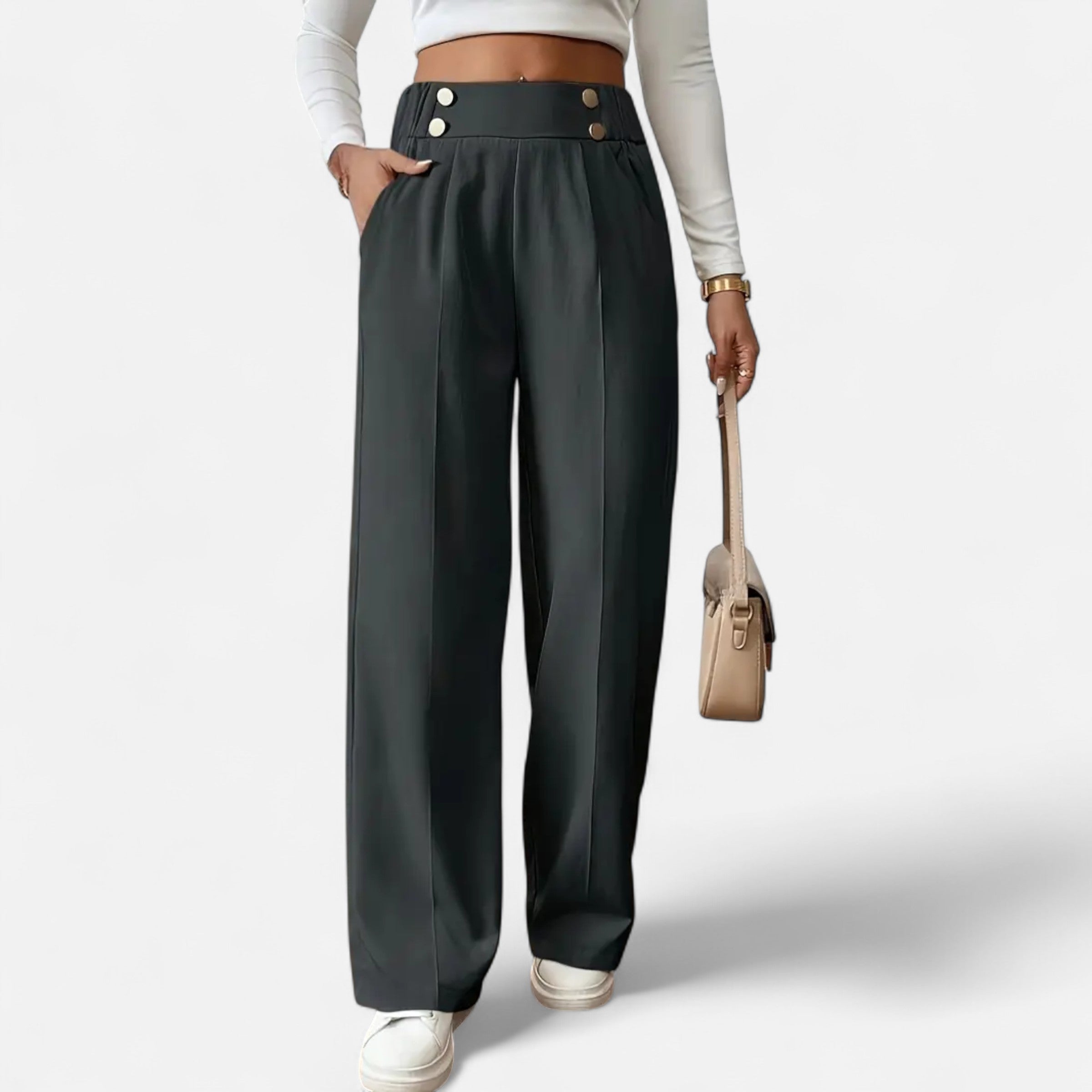 Belavoire | Women’s High-Waist Straight-Leg Trousers
