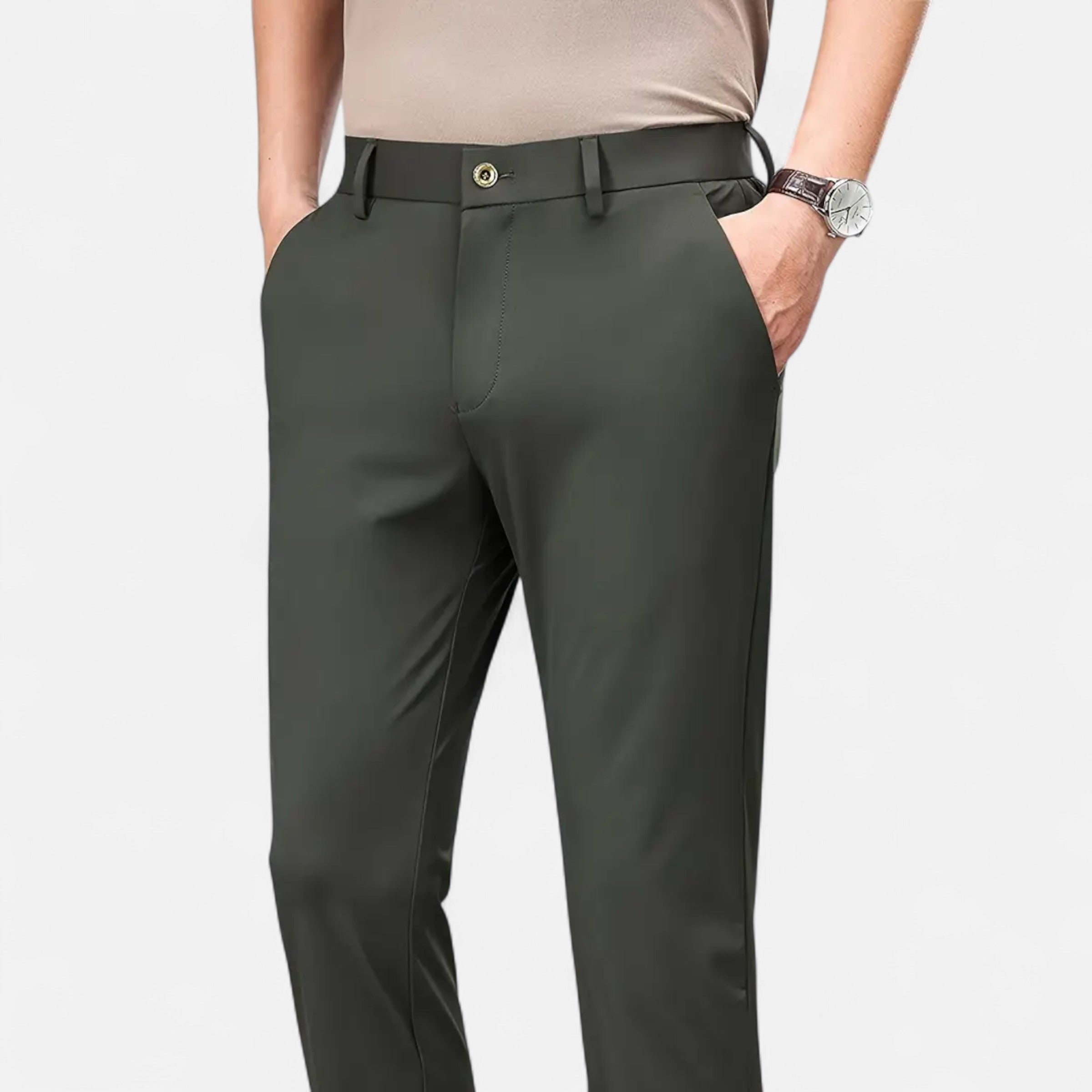 Belavoire | Men’s Slim-Fit Stretch Trousers Classic